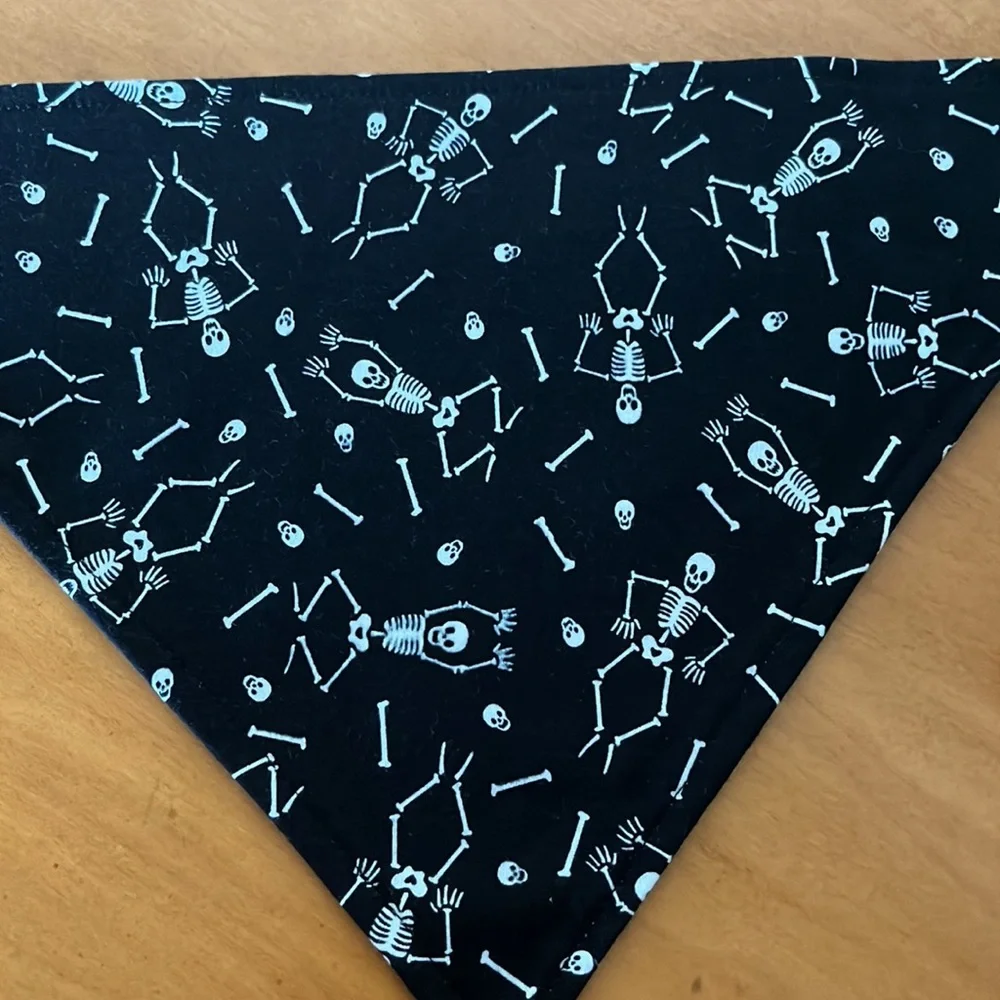 Halloween skeletons baby bandana bib